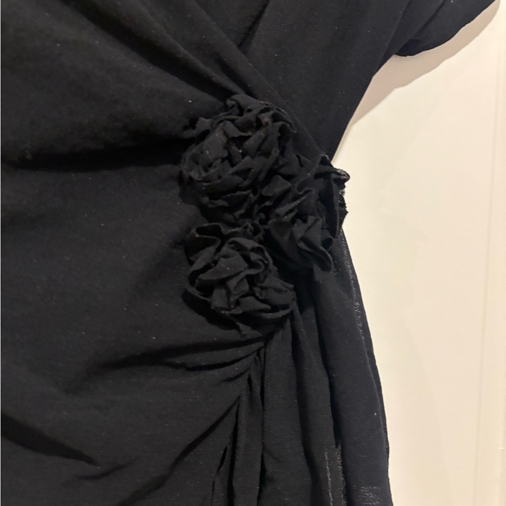 Elegant Black Wrap Top - Picture 3 of 3